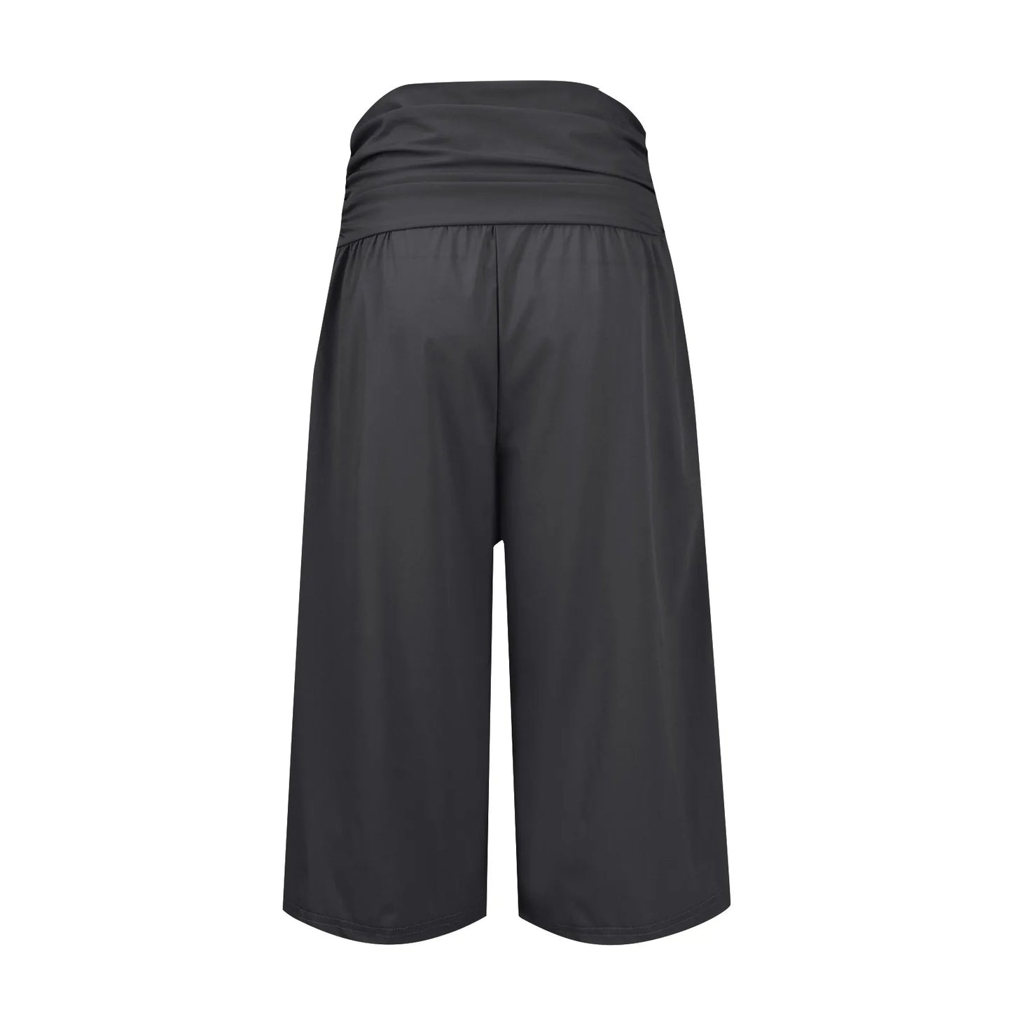 women pants summer loose cropped pants High Waist Solid Color Casual Trousers Pants With Pockets cozy breathable pantalon femme