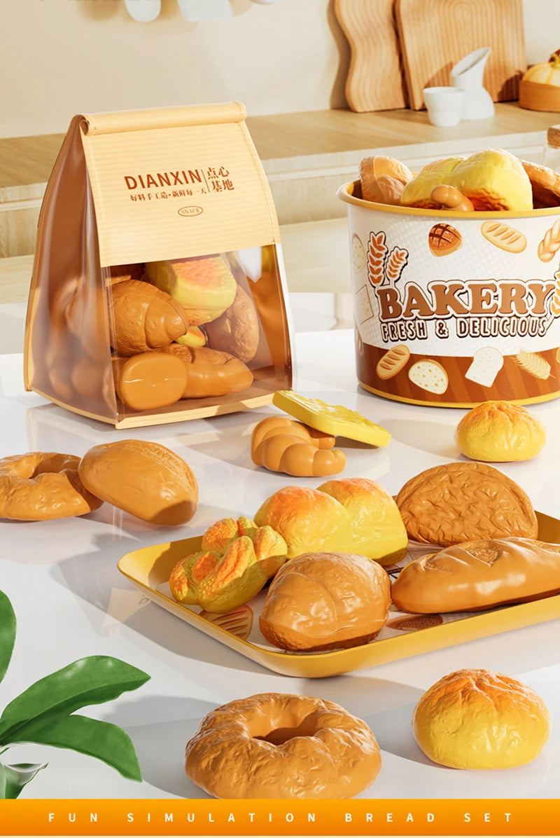 Children Pretend Play Kitchen Toys Sets Simulation Dessert Bread Food Cooking Games Play House Party Activities Games Girl Toys