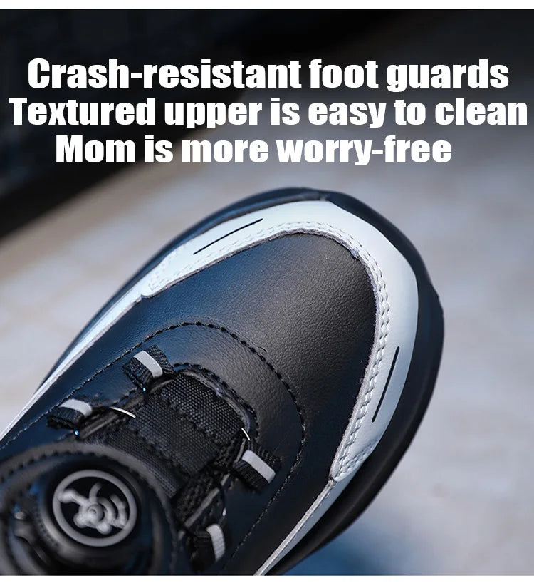 Fashion Children Shoes Boy Sneaker Non-slip School Casual Walking Shoes Leather Tennis Sport Shoes for Kids Girls 5 To 16 Years