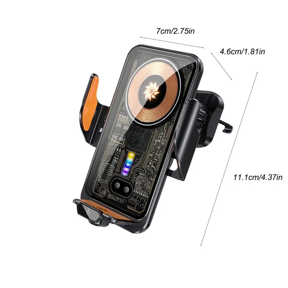 Car Phone Holder Wireless Charger 66W Car Vent Clips 360-Degree Rotation Cell Phone Accessories Car Charger Fast Charging