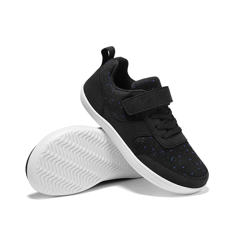 Kids Shoes Wide Toe Barefoot for Children Boys Girls Baby Sneakers Lightweight Hook&Loop Mesh Artificial Infant Toddler Tennis