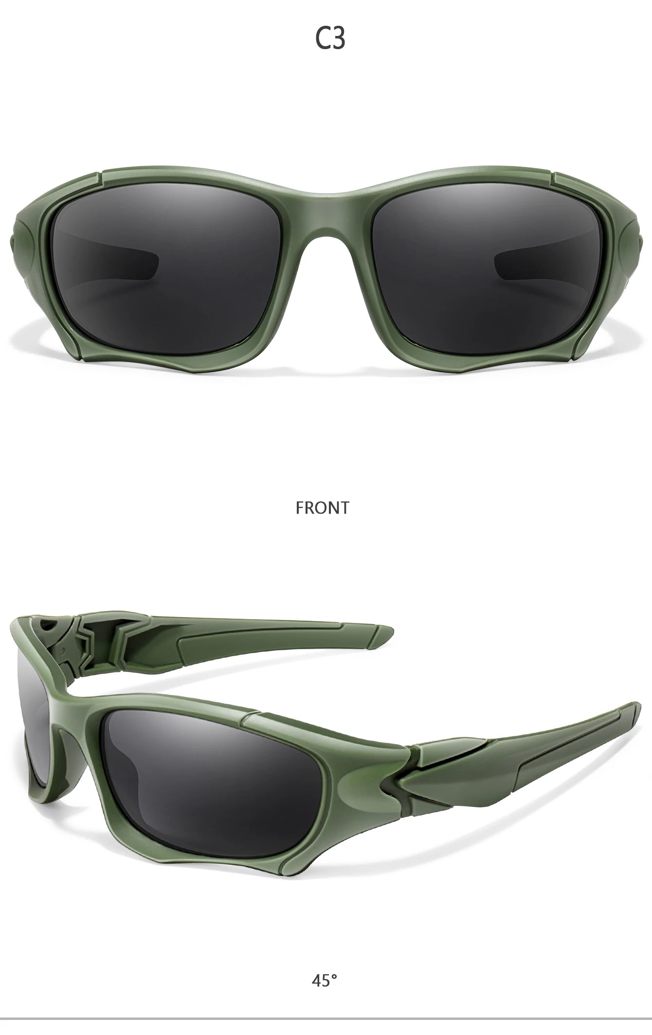 Polarized Fishing Sunglasses for Men Women Classic Camouflage Shades with UV Protection for Outdoor Driving Cycling Hiking