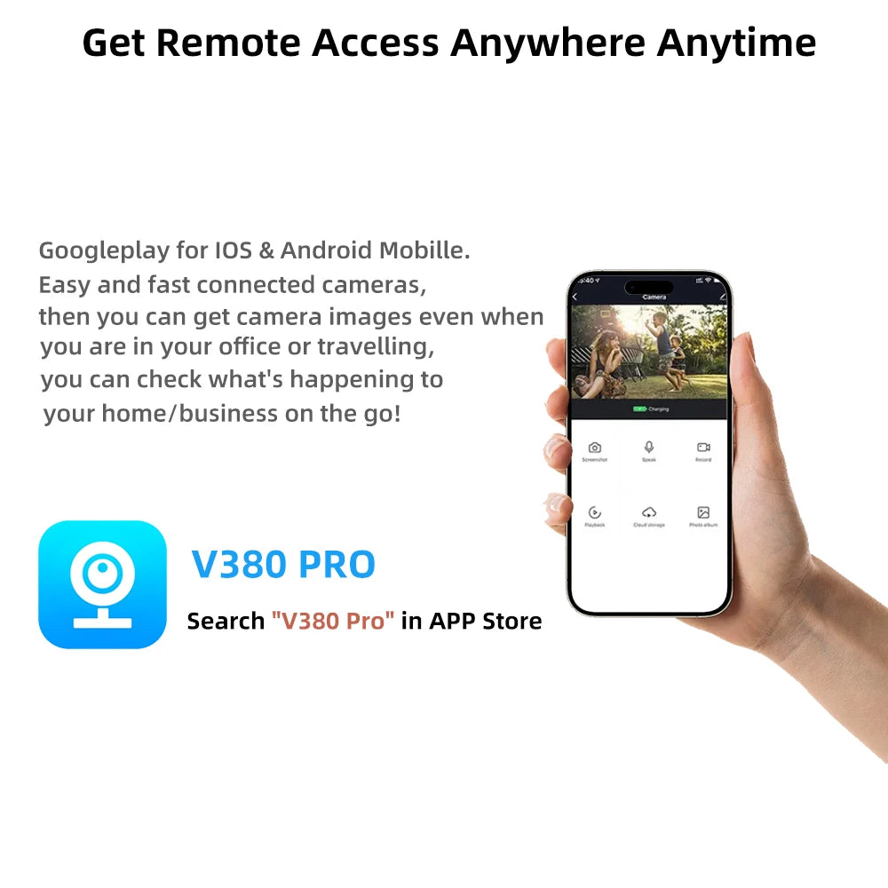 4K Solar Security Camera Outdoor Wireless 360° PTZ AI Human Detection IP66 Waterproof 8000mAh