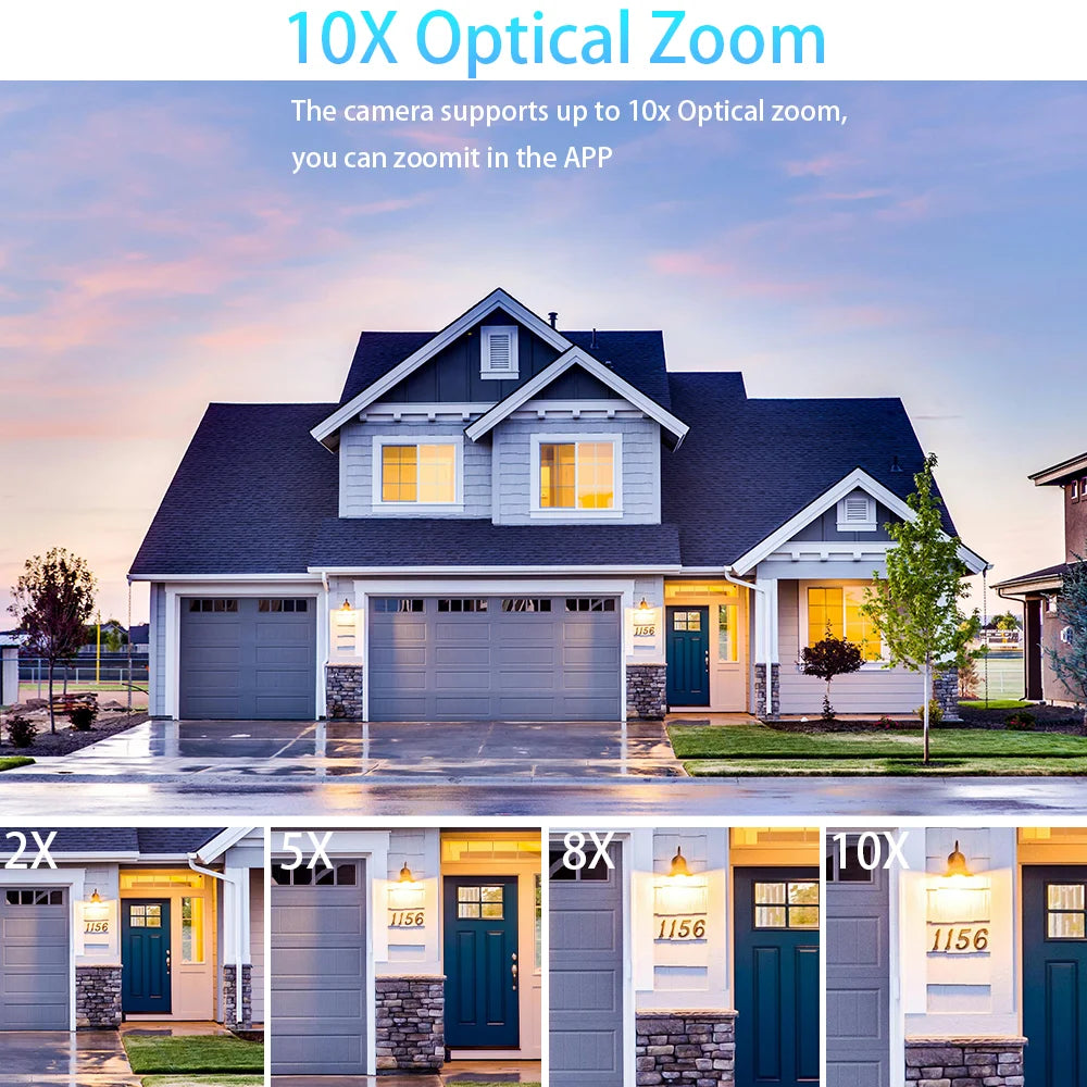 4G Solar Security Camera Outdoor Waterproof Wireless Three Lens Three screens Full Color Night Vision Motion Detection CCTV