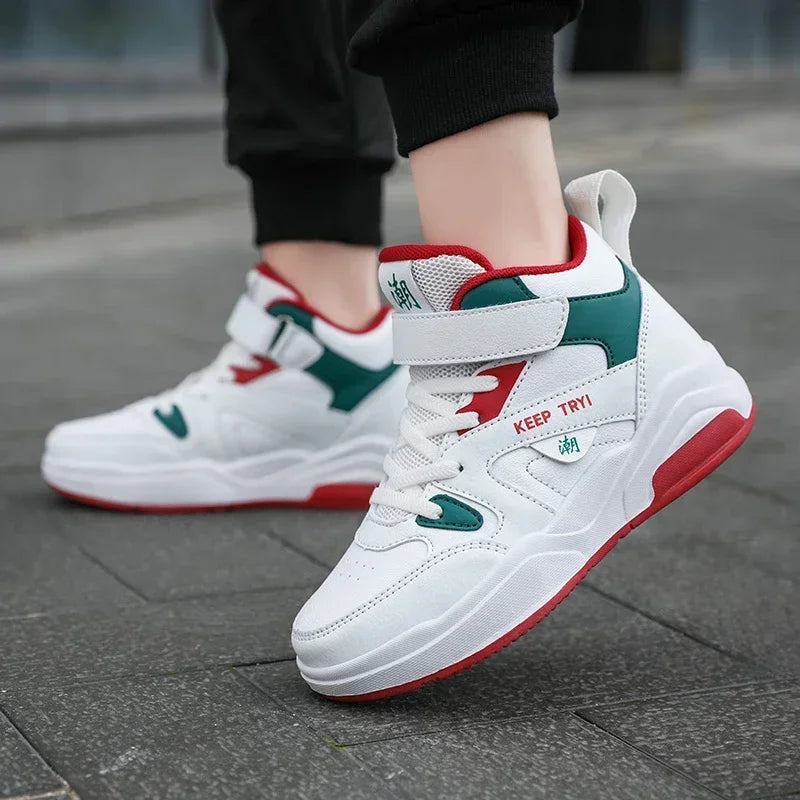 Children Basketball Kids Shoes New Children Sneakers Child Shoes High-Quality Durable Light Breathable Soled Anti-Slip Trainer