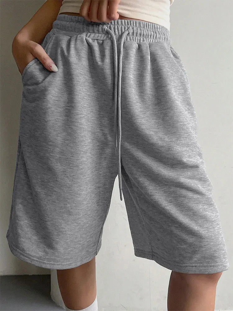 Women's Shorts Summer New Streetwear Fashion Casual Slim Lace-up Shorts Elegant Female Personality Versatile Knitted Loose Pants