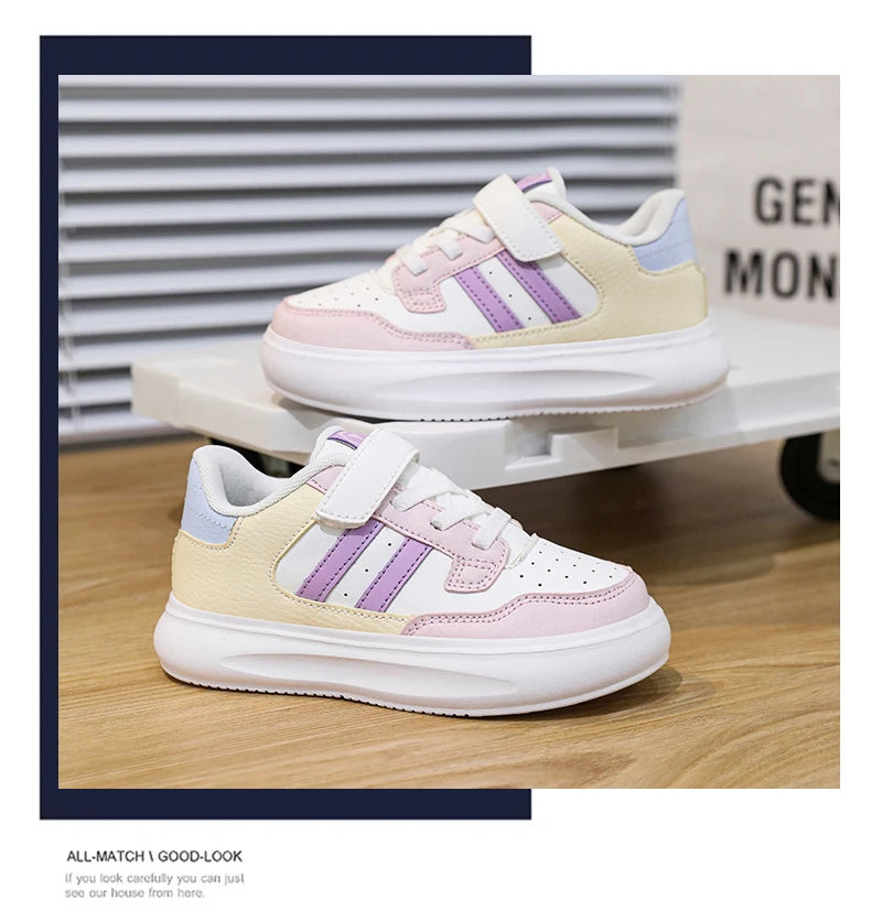 Children's Sneakers Kids Fashion Design Black White Non-slip Casual Shoes for Boys Girls Breathable Sneakers Toddler Outdoor