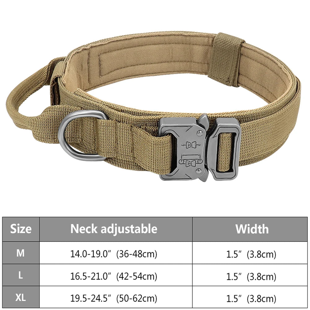 Tactical Police Dog Collar Military Adjustable Duarable Nylon German Shepard For Medium Large Walking Training Pet Accessories