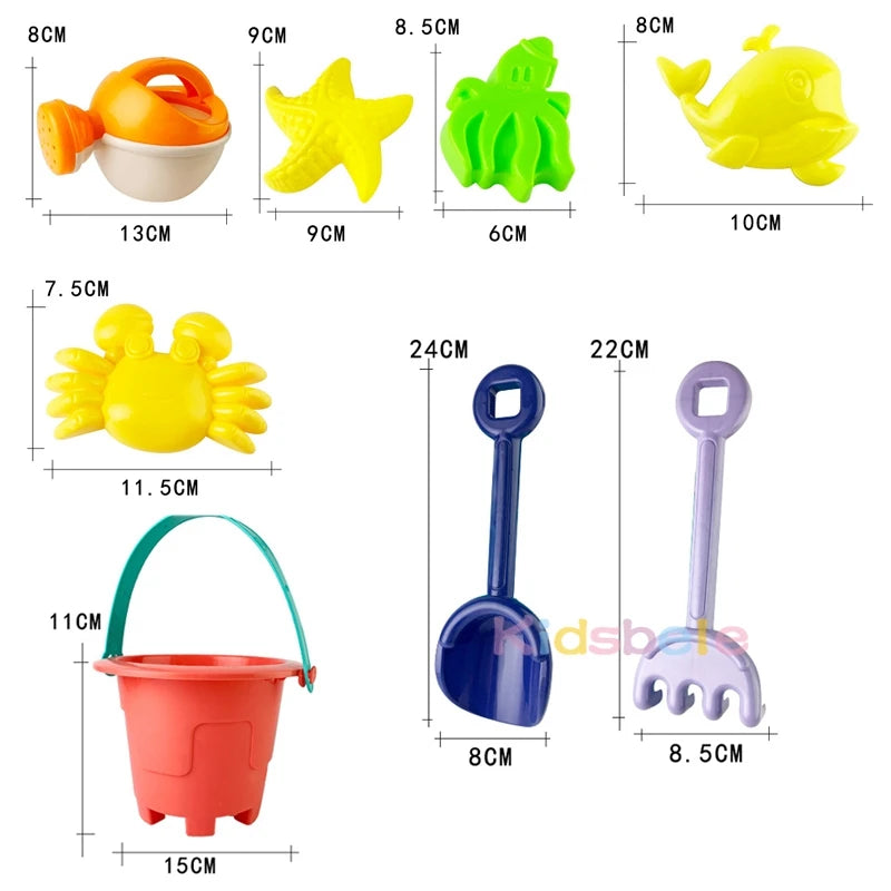 Kids Beach Toys Baby Beach Play Toys Sandbox Kit Summer Toys Beach Accessories Sand Water Game Tools Bath Toy For Baby