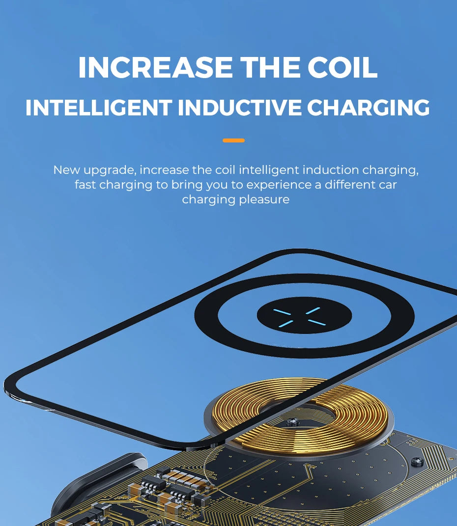 Wireless Car Charger, Fast Charging Phone Holder BothLin 3 in 1 Phone Mount Auto Clamping Car Accessories