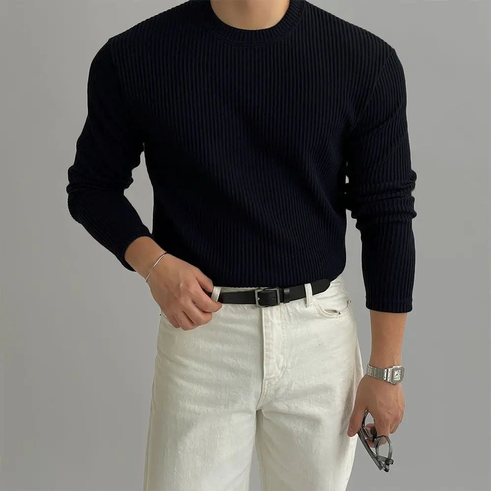 Sport Fashion Men T-Shirts Spring Autumn New Solid O-Neck Texture Quick Dry Breathable Fitness Casual Slim Long Sleeve Tops