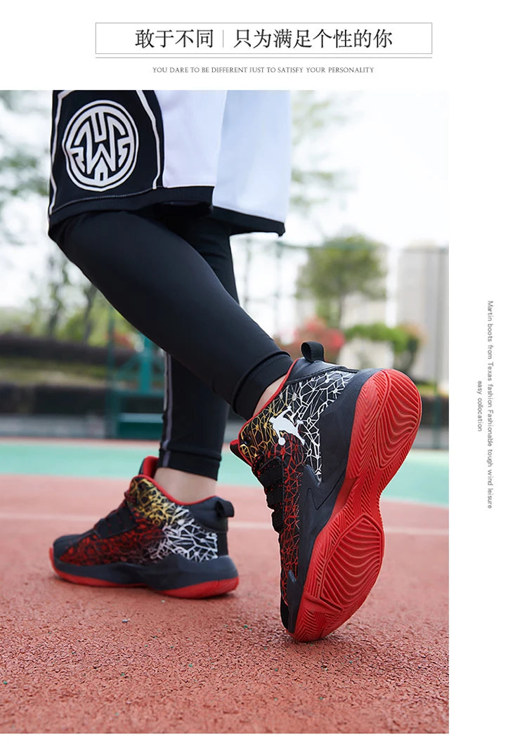 2025 Kids Sneakers Boys Basketball Shoes Children's Casual Shoes Outdoor Training Running Sneakers Child Non-slip Comfortable 8
