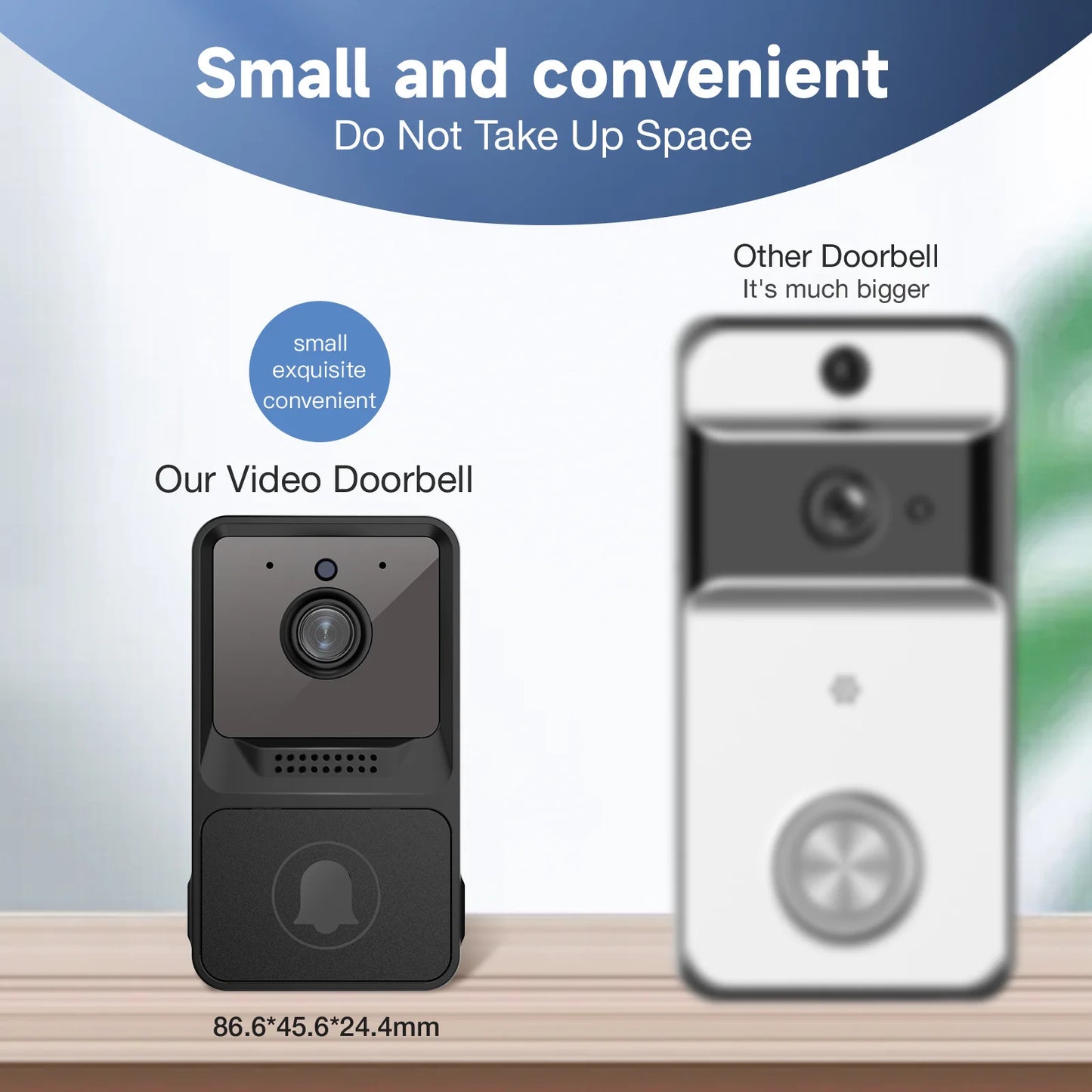 Smart WIFI Doorbell Smart Home Wireless Phone Door Bell Camera Security Video Voice Intercom Infrared Smart Video Doorbell Z20