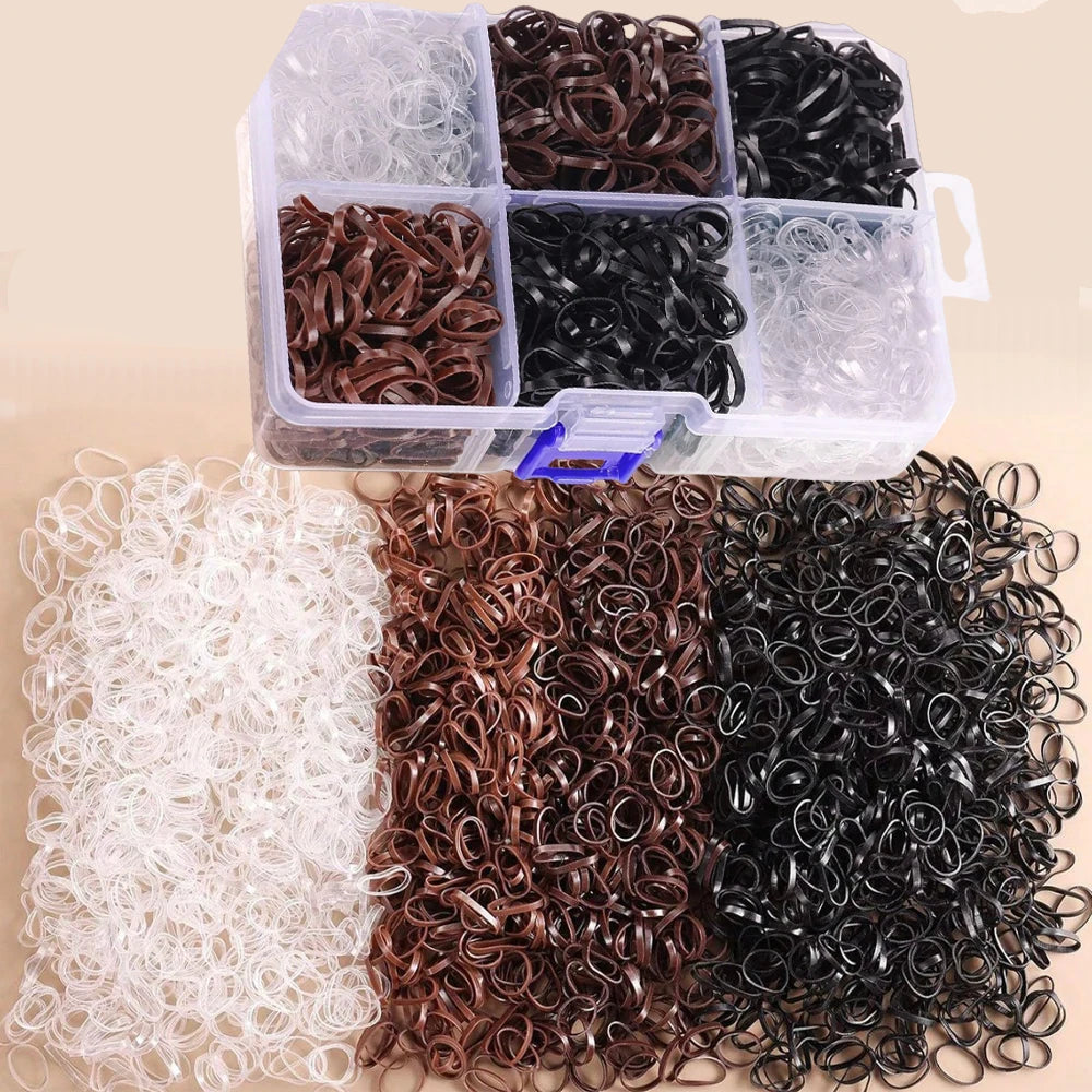 1Box Small Disposable Hair Bands Elastic Scrunchie  Kids Headband Accessories Hair Ties Children Girls Ponytail Holder Supplies