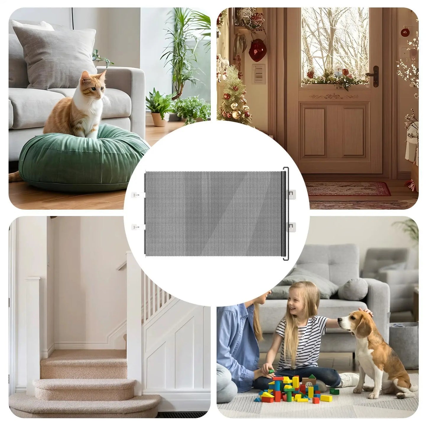 Pet Accessories Guard Retractable Pet Fence Safety Barrier Universal Pet Network Fence Folding Child Barrier Fences Stairs
