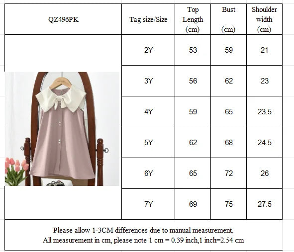 Korean Version Black Sleeveless Kids Clothes Summer New Bow Decoration Girls Dress Birthday Party Princess Dresses 2-7 Years Old