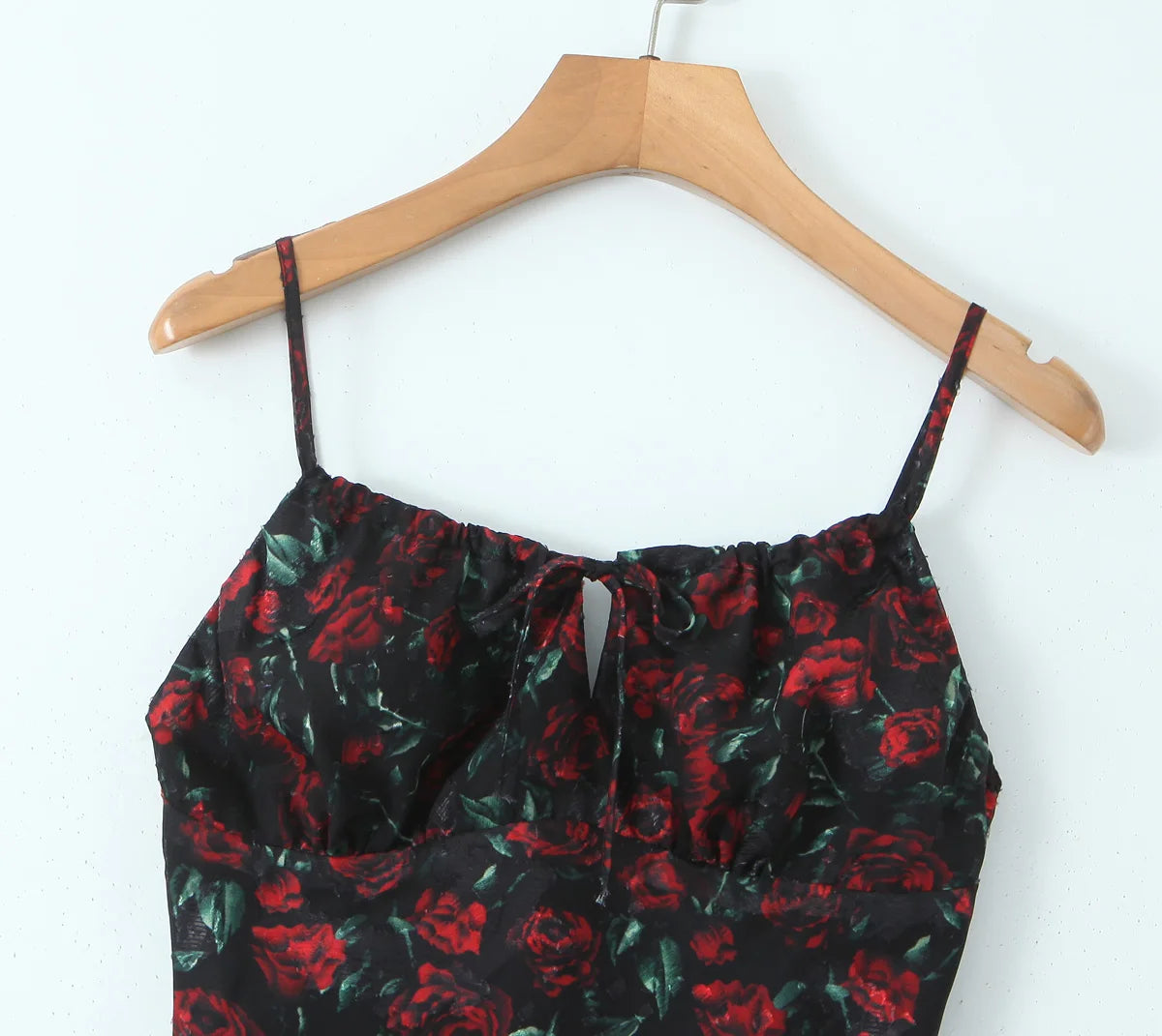 Midi dresses for women 2025 Summer bodycon dresses sexy vintage clothes dress elegant black dress front tie vintage floral dress