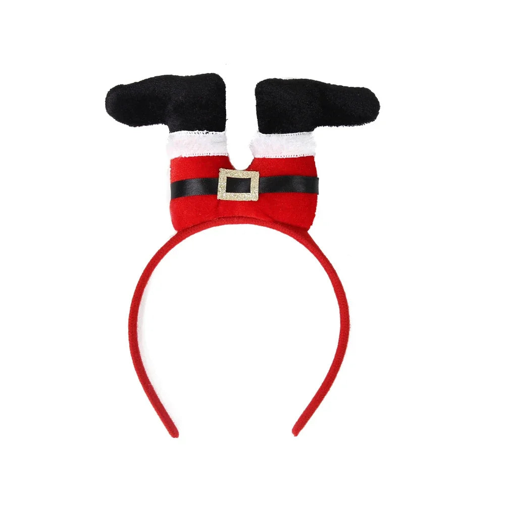 Christmas Cosplay Hair Hoop Merry Christmas Xmas Hat Santa Claus Leg Girl Boys Festival Party Headband Women Men Head Decoration