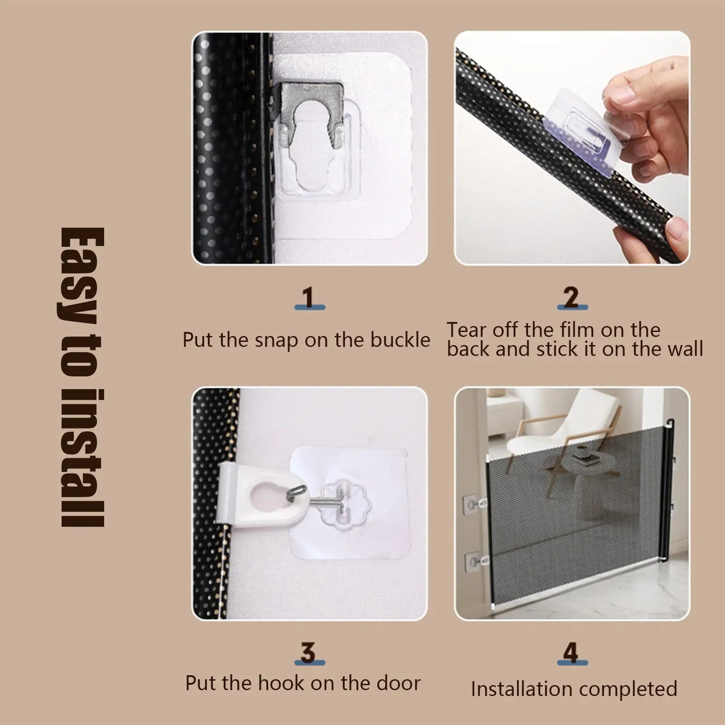 Pet Accessories Guard Retractable Pet Fence Safety Barrier Universal Pet Network Fence Folding Child Barrier Fences Stairs