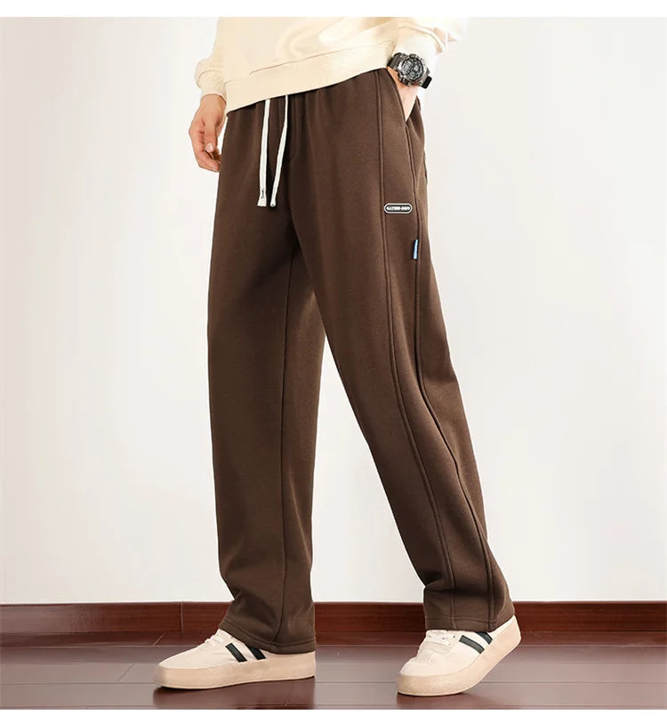 Big Size 10XL Men Pants Fleece Lined Jogger Trouser Male Plus Large 9XL 8XL Winter Autumn Bootcut Cuffed Elastic Sweatpant Loose