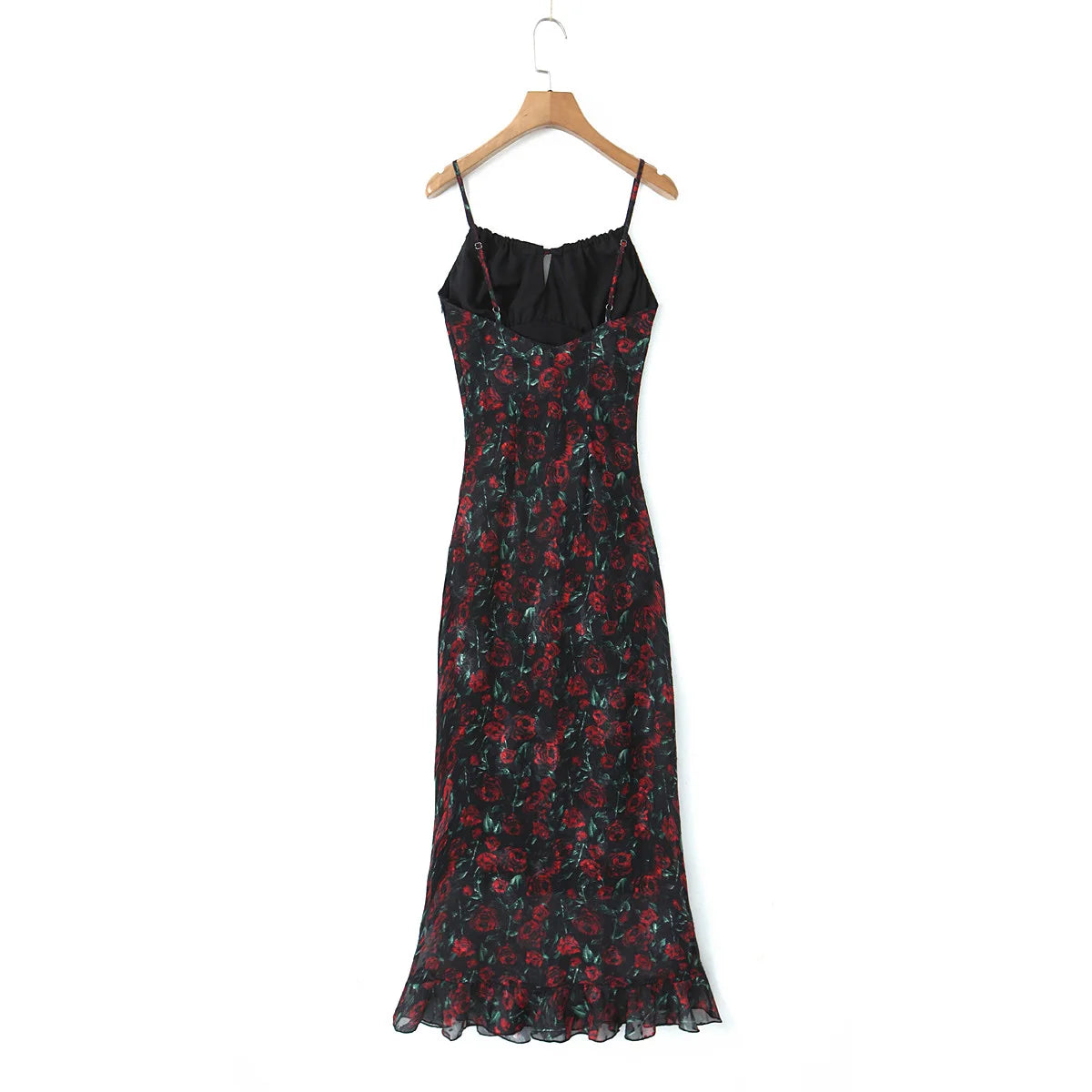 Midi dresses for women 2025 Summer bodycon dresses sexy vintage clothes dress elegant black dress front tie vintage floral dress