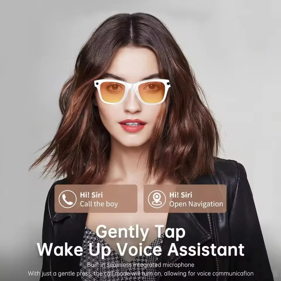 800W With Camera Smart Glasses Woman Video Recording AI Photo Recognition Eyewear Earphone Call Translation Voice Sunglasses Men