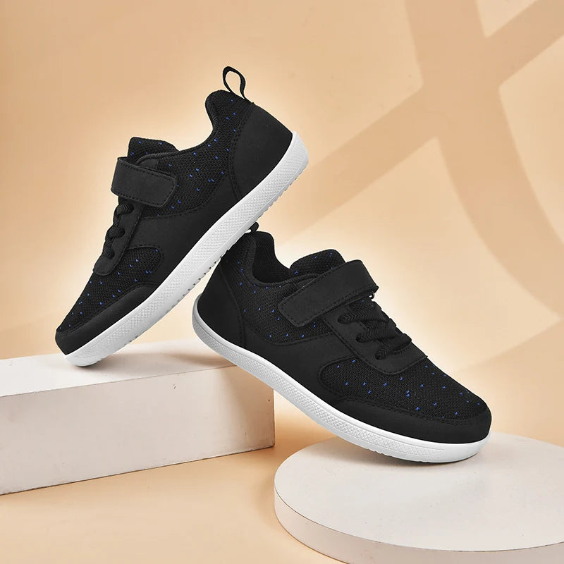 Kids Shoes Wide Toe Barefoot for Children Boys Girls Baby Sneakers Lightweight Hook&Loop Mesh Artificial Infant Toddler Tennis