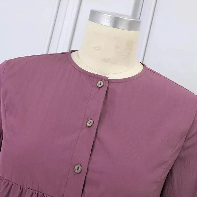 Muslim Women's Long Dress Spring Autumn Fashion Solid Color Loose Dreses Casual Full Sleeveless Maxi Dress Robe Femme