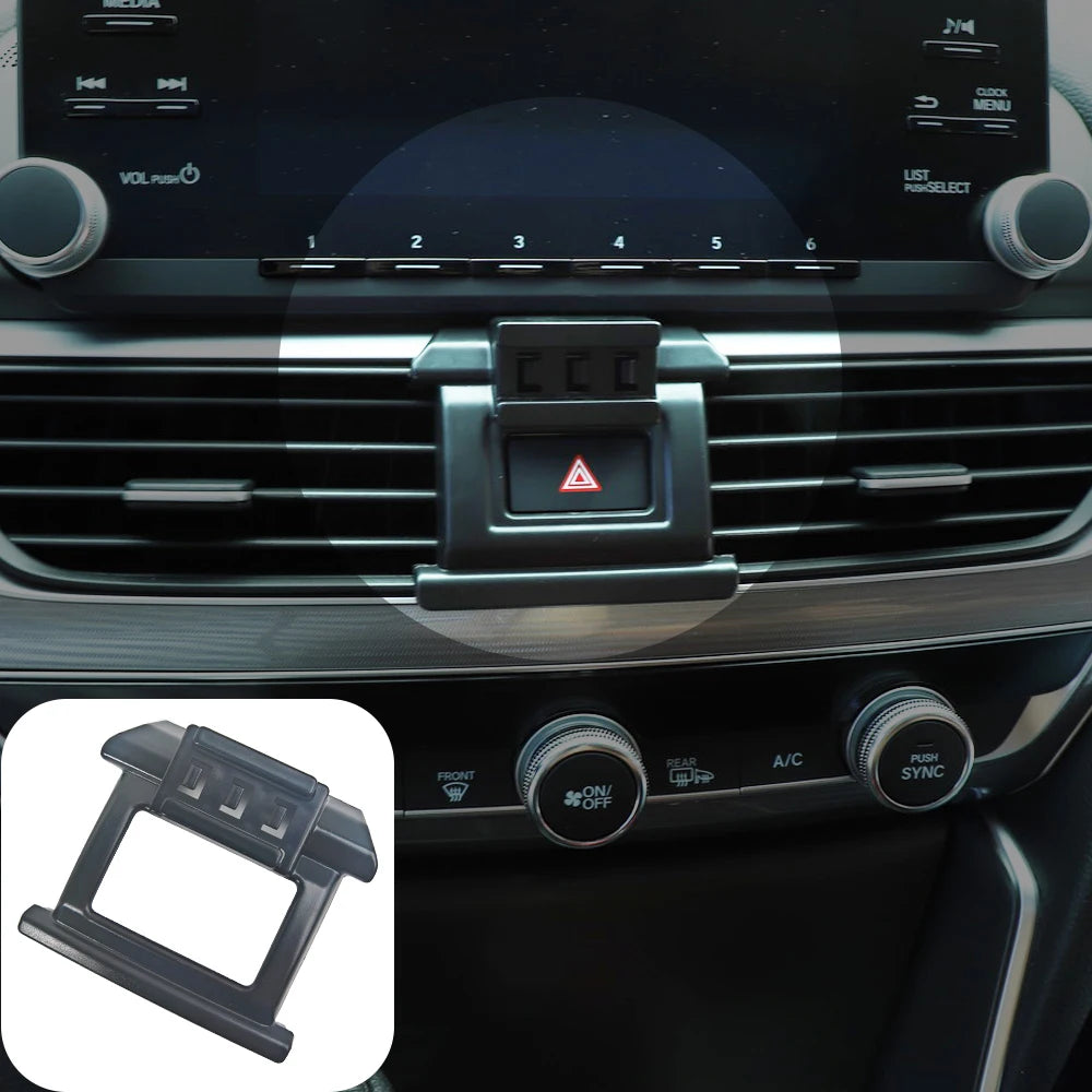Car Phone Holder For Honda Accord MK10 MK10.5 2018 2019 2020-2022 Mobile Phone Mounts Car Wireless Charging Special Fixed Base
