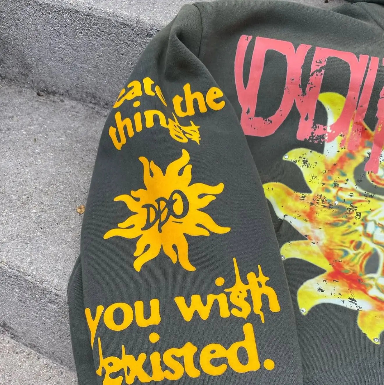 Y2K Gothic Graffiti Print Zip Up Hoodies for Women's Grunge Vintage Sweatshirt Harajuku Japanese Aesthetic Men Jackets