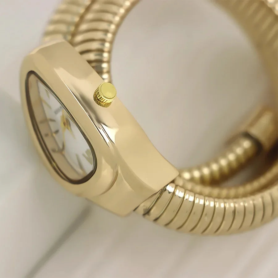 Unique Quartz Watches Women's Snake Gold Hot Sell Simple Classic Style Watch For Women Bling Luxury Ladies Watch Clock Relogio