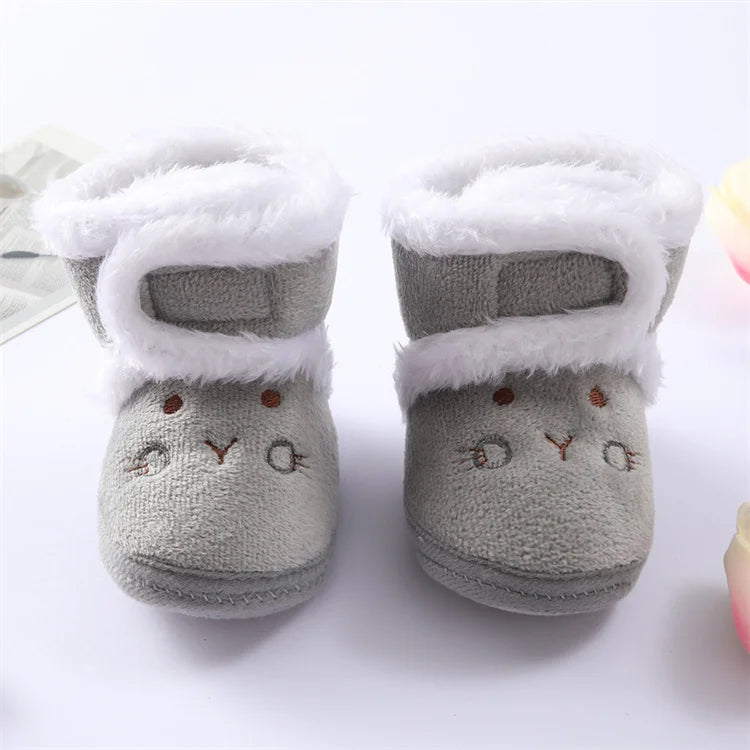 Cute Toddler Baby Shoes for Girls Boys 0-18Month First Walkers Winter Thick Warm Infant Baby Shoes Newborn Baby Girl Boy Shoes