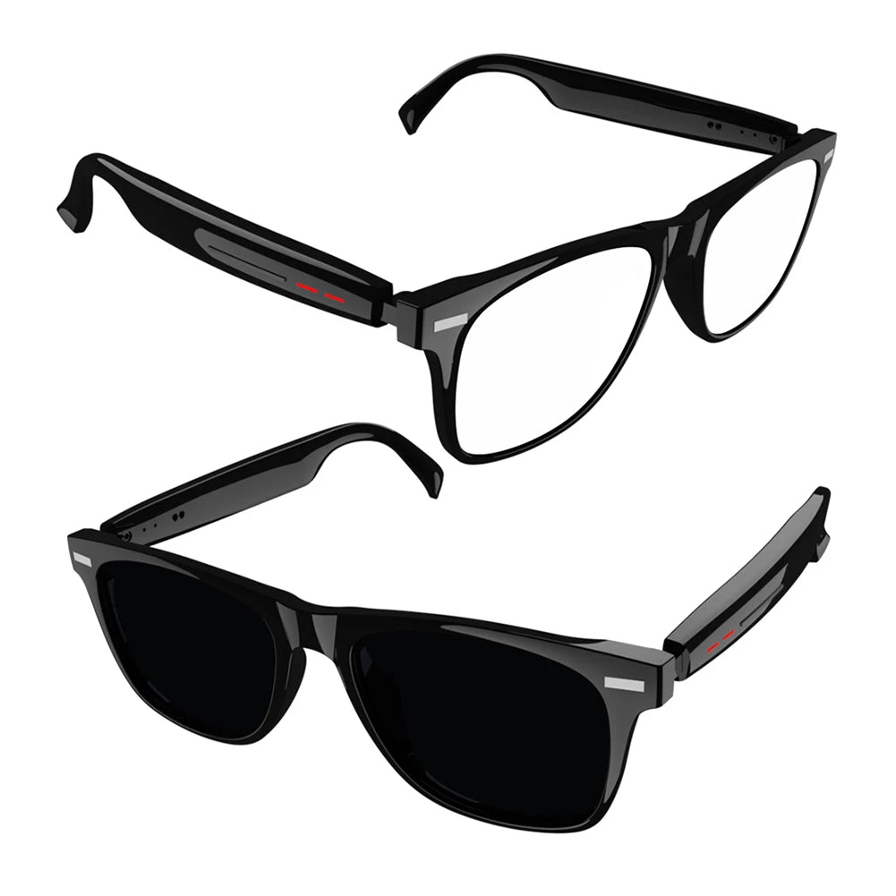 Smart Glasses AI Voice Assistant Camera Glasses Remote Shooting Outdoor Sport Glasses with Camera Open Ear Sound Mic & Speakers