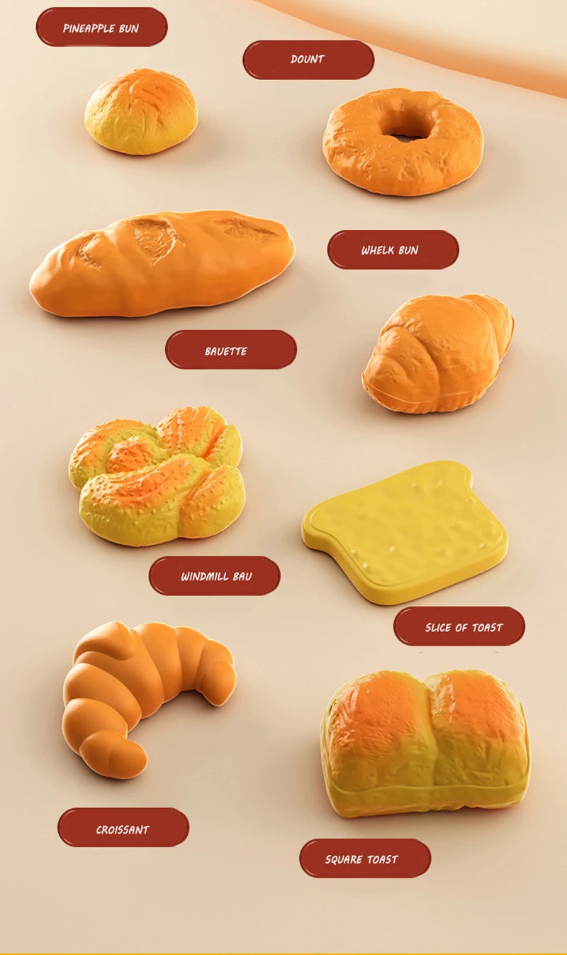 Children Pretend Play Kitchen Toys Sets Simulation Dessert Bread Food Cooking Games Play House Party Activities Games Girl Toys