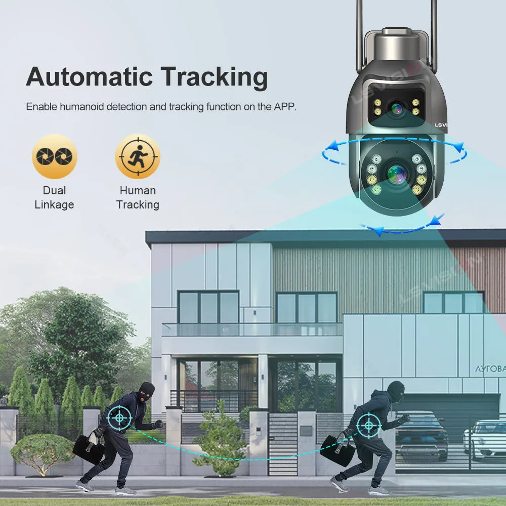 LS VISION 4G WiFi Solar Powered CCTV Camera AOV 7/24 Network Home Security AI Popular Outdoor Solar Network Camera