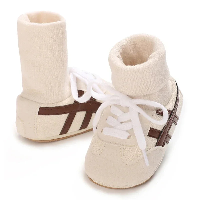Spring and Autumn Baby Shoes for Boys and Girls 0-1 Years Old Shoes and Socks Do Not Drop Soft Bottom Anti Slip Sneakers 6-12M