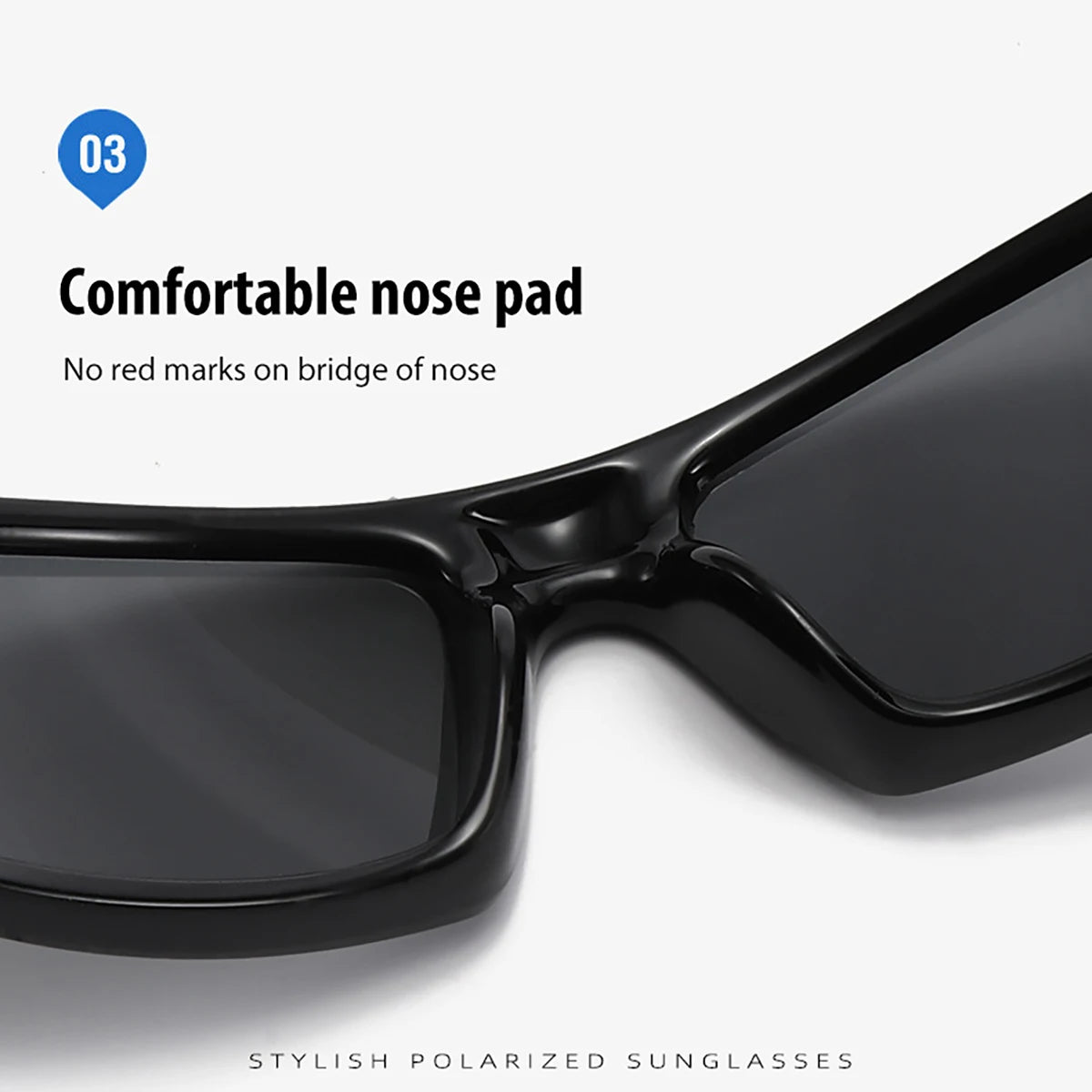 Polarized Sunglasses for Men Womens Sports Men's Sunglasses Trendy Retro Rectangular Wrap Around Vintage UV400 Eye Protection