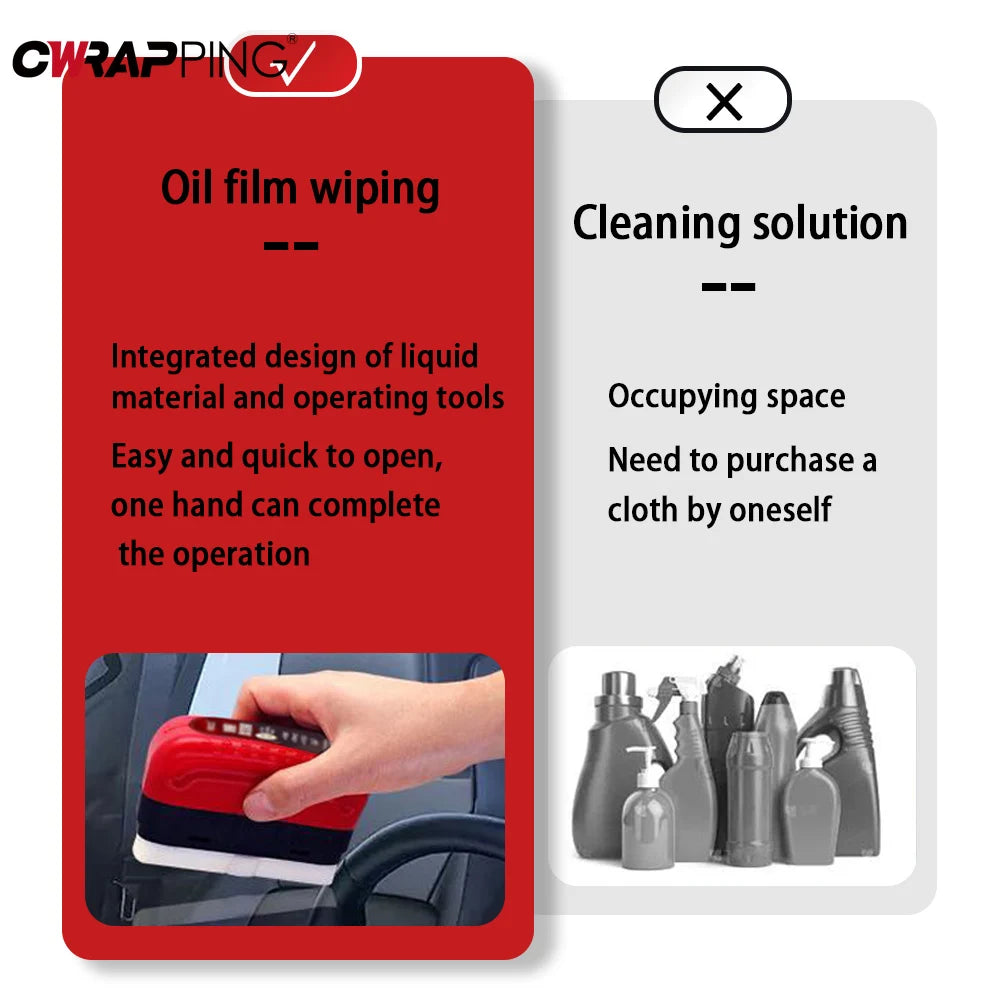 Car Glass Oil Film Remover Auto Detailing Powerful Glass Polishing Compound Windshield Cleaner Cleaning Brush Polish Car Tools