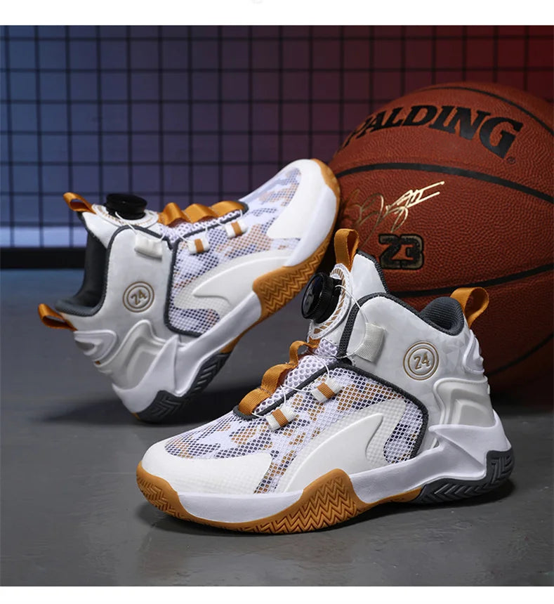 Kids Basketball Shoes Boys Sneakers Non-slip Child Trainer Basket Shoes Outdoor Children Sport Shoes