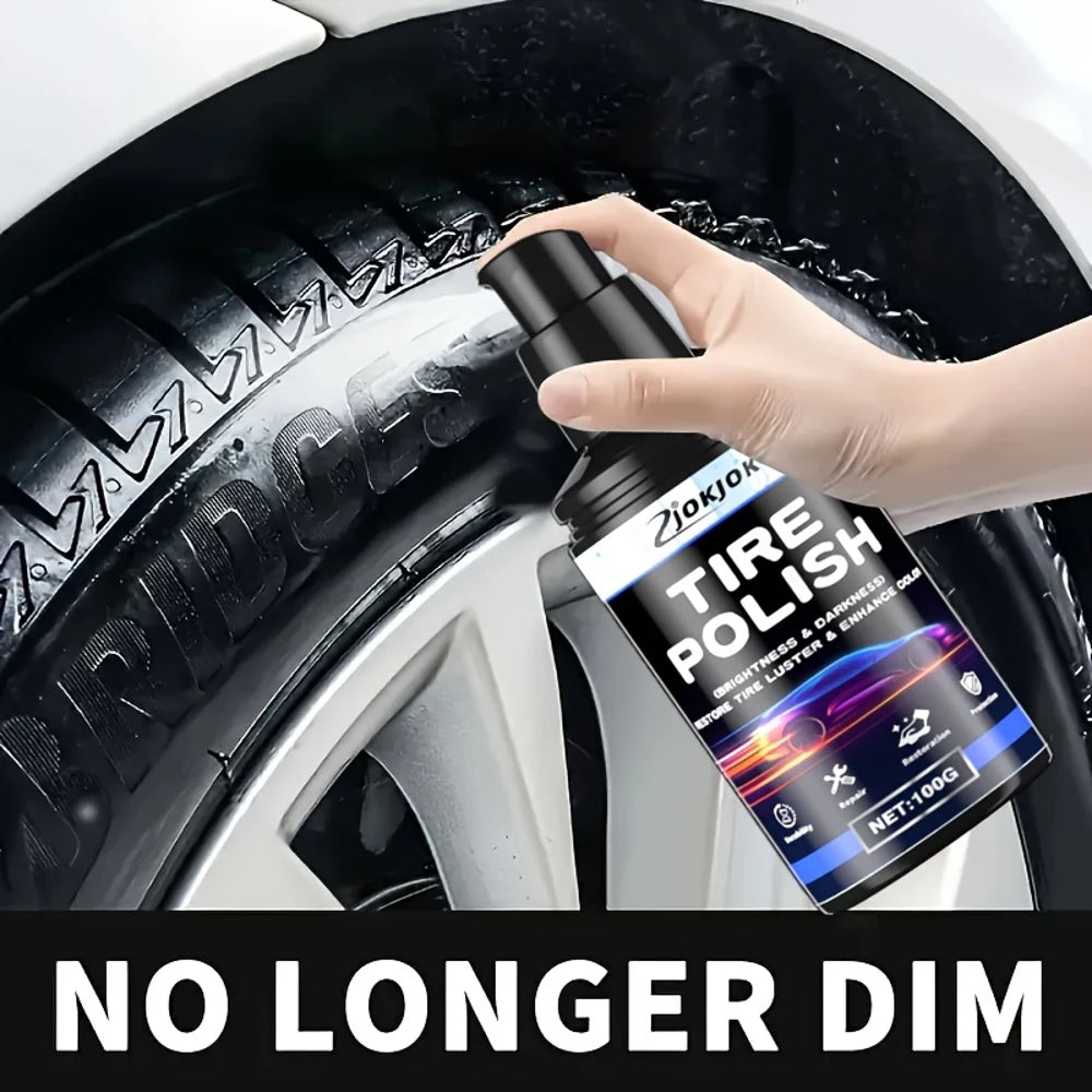 Car Plastic Tire Polish, Refurbishing Car Blackening Paste, Multi-purpose use for restoration and renewal. Maintains a lasting g