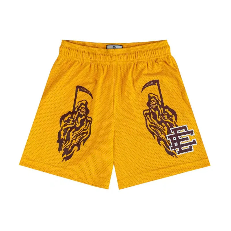 2025 New EE Eric Emanuel  Basic Mesh Short Classic Floral Printed Gym Shorts Men's Gym Basketball Sports Beach Shorts Men Shorts