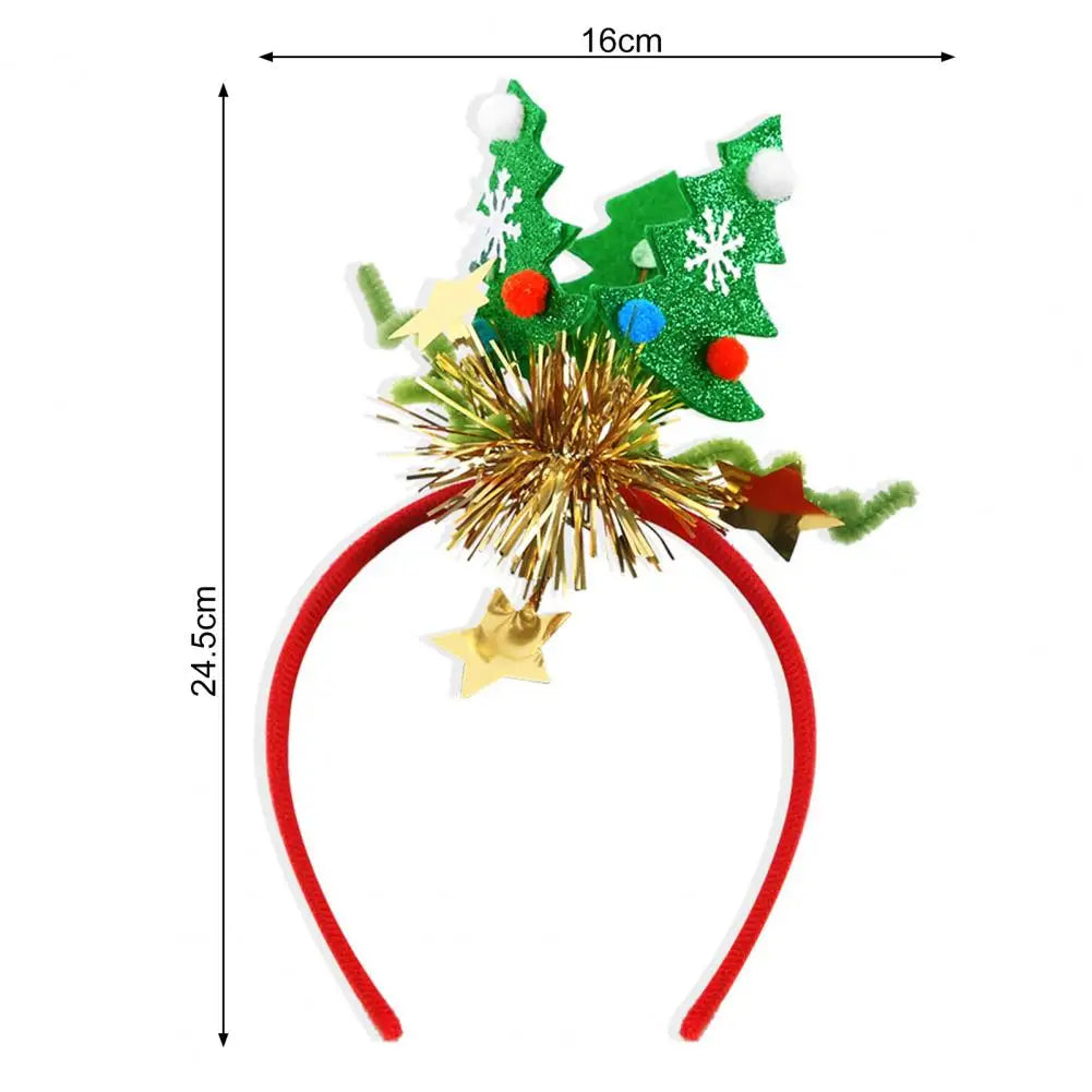 Christmas Headbands Snowman Reindeer Antler Headband Santa Hat Antlers Hair Hoop Plastic Festive Holiday Headbands