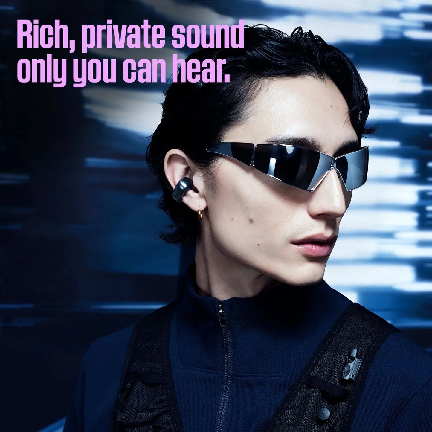 Ultra Open Ear Headphones, Bluetooth Wireless Earbuds With Charging Case