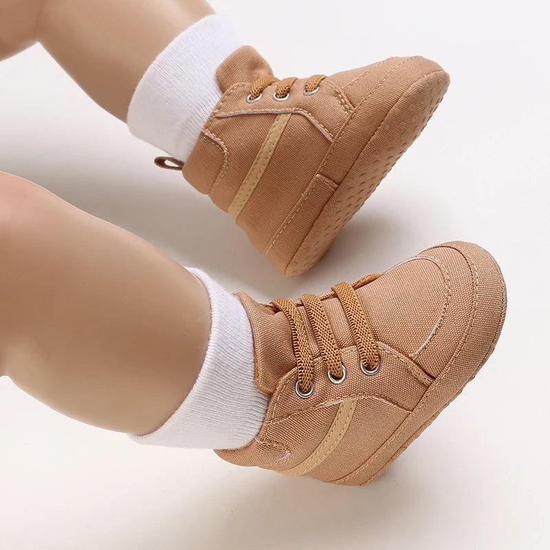 Baby Shoes Boys Girls High Top Casual Soft Sole Newborn Toddler Sports 0-18 Months