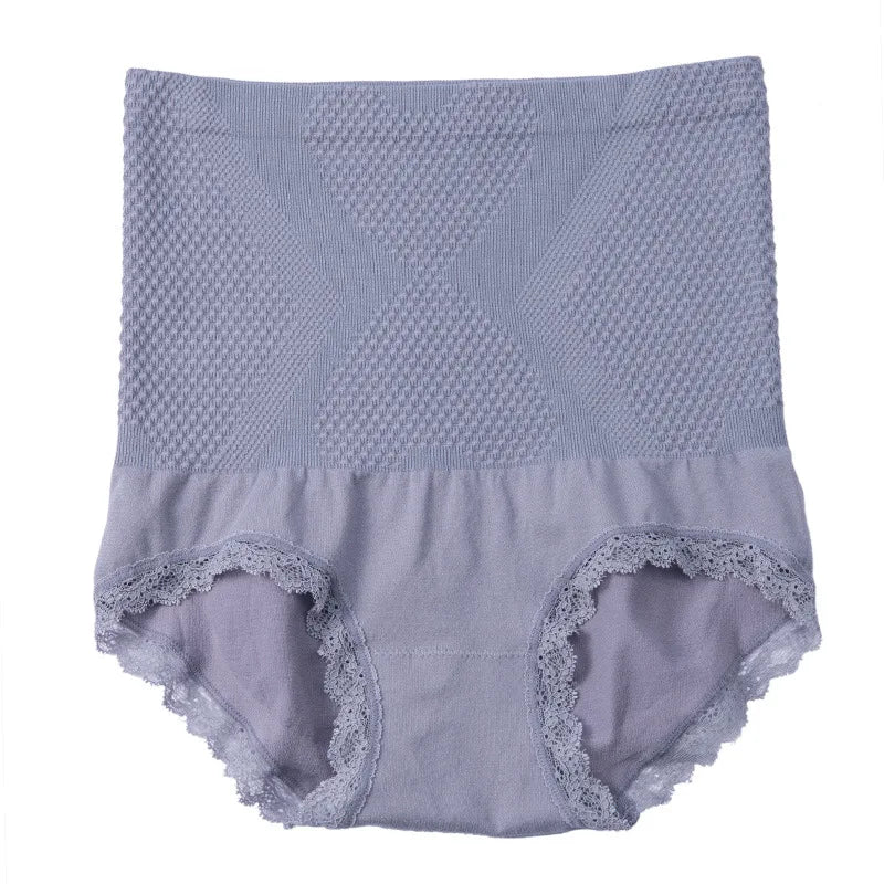 Women's Panties Belly Pants Sexy High Waist Underwear Lace Edge Jacquard Girls Hip Lifting Panties Women's Belly Warm underPants