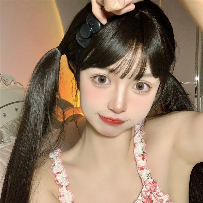 Kawaii Sanrio Bow Hairpin Hello Kittys Hair Accessories Cute Girl Heart Side Clip Bangs Temperament Jewelry Gift Sanrio Hairpin