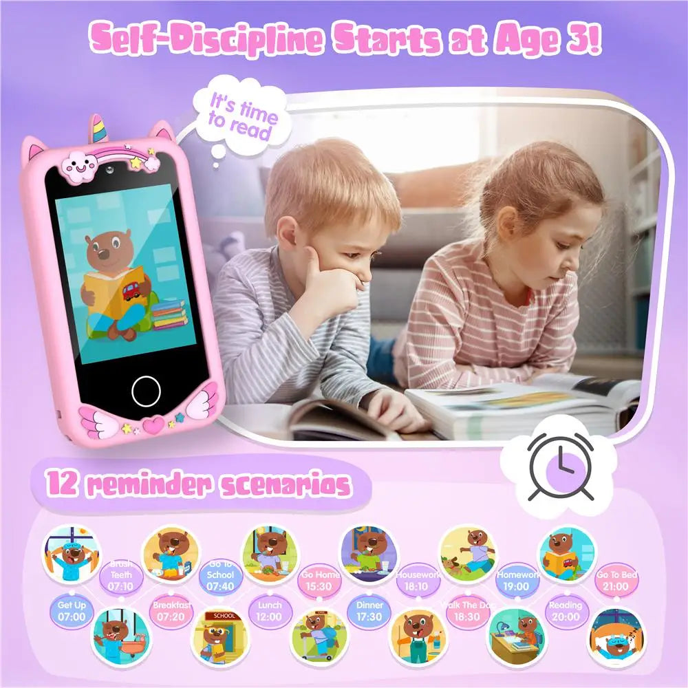 Kids Smart Phone 28 Games 20 Stories Video Music Player Toy Phone Camera Habit Tracker Learning Educational Toys Children Gifts