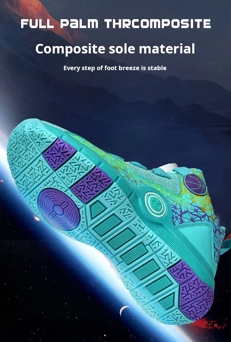 Children Basketball Shoes Original Design 2024 New Indoor Field Training Sports Shoes Comfortable Boy Basketball Shoes for Kids