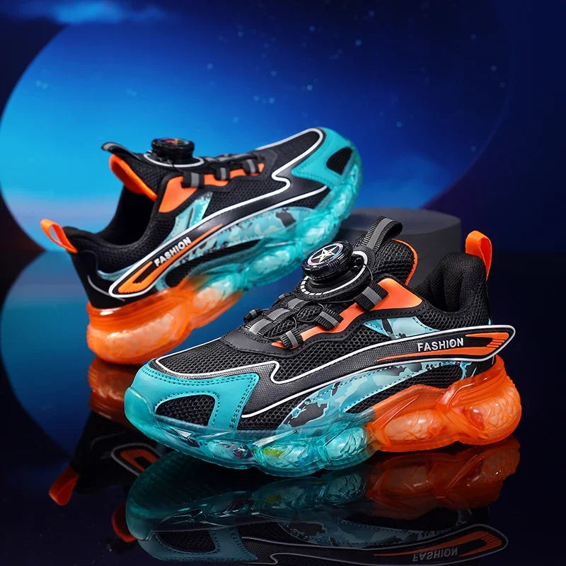 New Summer Children Sneakers Breathable 5-16Years Boys' Running Shoes New Swivel Buckle Kids Sport Shoes Outdoor Casual Trainers