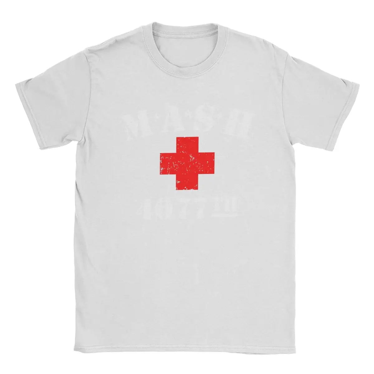 Men T-Shirts Mash 4077 TV Show Vintage Pure Cotton Tees Short Sleeve T Shirts Round Neck Clothes Classic